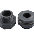 Knockout Quality 1 Inch NPT Bulkhead Fittings Weather Resistant PVC Water Tank Connector Set 2 Pack heavy duty tank adapters