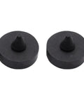 Plug And Play Rubber Stopper Kit With Hood Adjusters For Camaro 1967-1969, durable rubber stoppers, black, front view