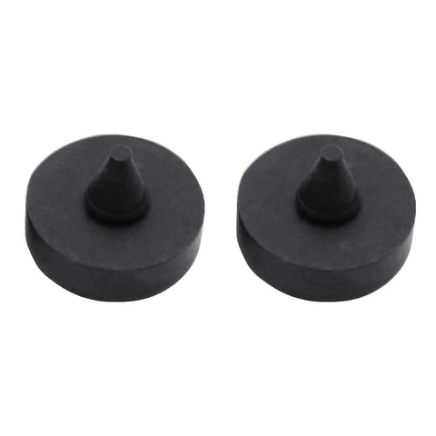 Plug And Play Rubber Stopper Kit With Hood Adjusters For Camaro 1967-1969, durable rubber stoppers, black, front view