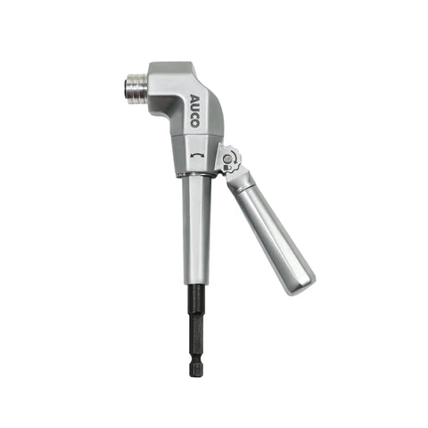 Right Angle Drill Attachment With Adjustable Adapter, Impact Fit, All Metal Body, Steel Gear, Delivers 500 Inlbs Torque