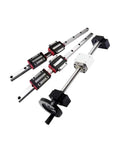 Heavy Duty SFU2010 Ball Screw And HGR20 Linear Rail Kit With Four HGW20CC Carriage Blocks For CNC Routers 1000mm assembly view.