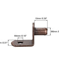 Heavy Duty 6mm Shelf Support Pegs With Slick Bronze Finish And Solid Steel Sleeve For Kitchen Cabinets Bookshelves Quick Setup No Sweat Installation 20 Pack side view with dimensions