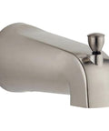 Stainless Steel Tub Spout Diverter With Pull Up Handle 5 3 8 Inch Reach Fits Half Inch Copper Water Tube Removable Adapter