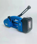 Semi Automatic Portable Strapping Machine, Brushless Motor Plastic Hot Melt Bundling Tensioner, battery-operated handheld tool.