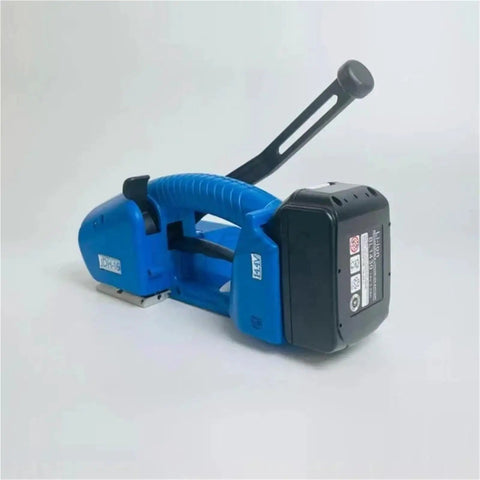 Semi Automatic Portable Strapping Machine, Brushless Motor Plastic Hot Melt Bundling Tensioner, battery-operated handheld tool.