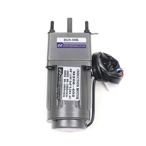110V AC Gear Motor With Speed Controller Variable Speed Single Phase High Torque Gear Reducer 0 To 27 RPM 6 Watt 1 To 50