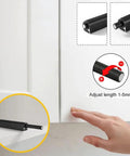 Hand demonstrating Push To Open Magnetic Cabinet Latches 4 Pack No Knobs Needed Hidden Door Hardware for Kitchen RV Black