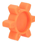 Flexible Rubber Jaw Coupling Insert Pad For CNC Machines, Shock Absorbing Center Cushion, Vibration Damping, orange rubber pad