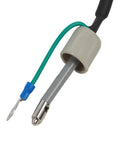 Kick Static To The Curb With Professional Grade 500 Millimeter Static Elimination Rod Featuring Half Second Fast Discharge Ion Air Bar For Printing And Bag Making Lines connector detail with green, blue wires.