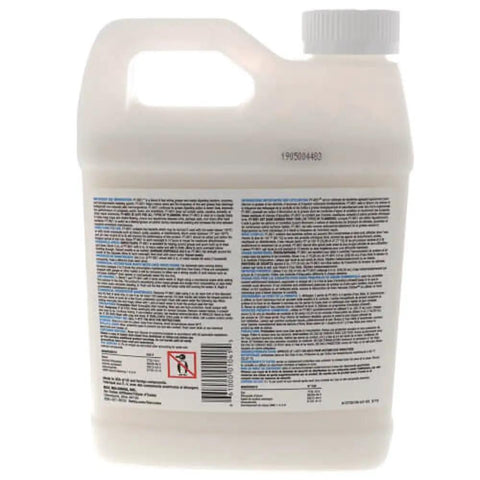 Back view of 32 Oz Biodegradable Grease And Waste Digesting Bacteria Formula bottle with product details visible