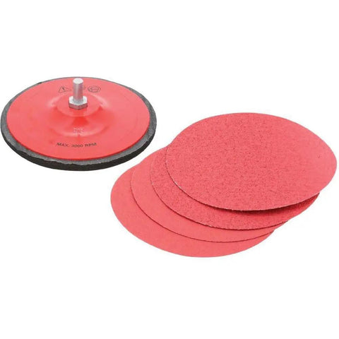 Disc Sanding StickFast Kit 5 Inch Coarse 120 Grit Premium Coated With Industrial PSA Backing