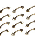 12 Pack Small Brass Mini Vintage Jewelry Box Drawer Cabinet Knob Pulls With Mounting Screws Antique Brass Finish 38mm Hole