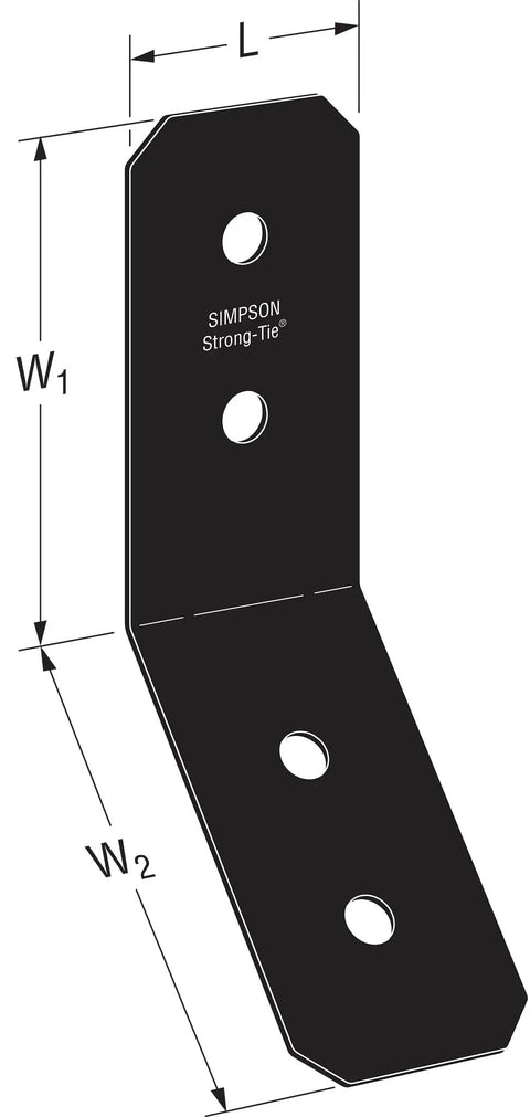 ZMAX Black Powder Coated Knee Brace Connector For 4X Lumber Outdoor Accents Avant Collection 12-Gauge Steel Quick-Install