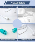 Hydrogen Eye Mask 2 In 1 For Eye Fatigue Relief And Inhalation Goggles product parts: bell, water collector, earplugs, interface.