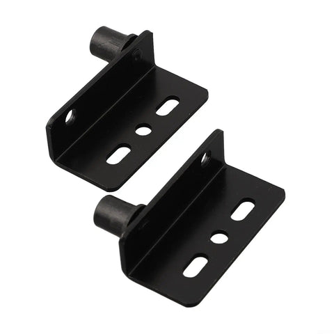 Pair Of Heavy Duty Iron Hinges With Bushings And Protective Plastic Caps Perfect For Wooden Doors Kitchen Cabinets And Furniture
