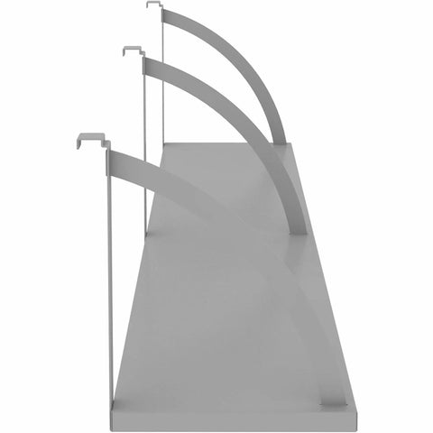 Boss Grade 60 Inch Overhead Panel Shelf For Cubicle Partitions And Fabric Room Dividers With Heavy Duty Steel Construction And Curved Mounts To Keep Your Workspace Clean And Fly