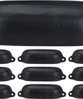 Set of 10 cast iron bin pulls in vintage black, 3.5 inch drawer pulls for cabinets and dressers, rustic finish.