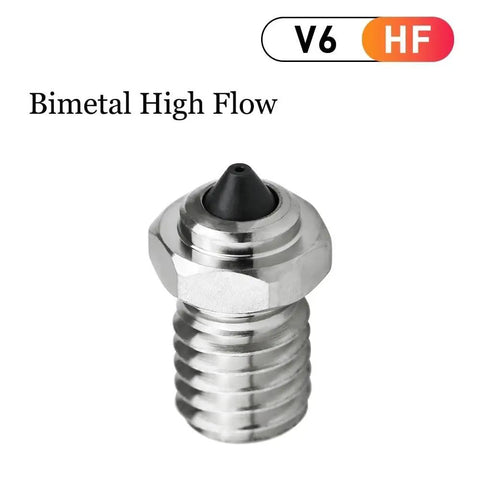 Sick V6 Bimetal High Flow Nozzle For 3D Printers Goes Hard With Smooth Extrusion And Zero Clog Headaches In 0.4Mm 0.6Mm And 0.8Mm Sizes Two Pack Level Up Your Creations Effortlessly Compatible With Popular Desktop Machines