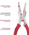 Pro 8 Inch MIG Welding Pliers With Long Nose, Rust-Resistant, Anti-Slip Grip, Induction-Hardened Cutting Edge, Spring-Loaded For Easy Use