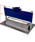Pro-Grade 12 Inch Press Brake Bender V Block Attachment For 12 Or 20 Ton Hydraulic Shop Press showing dimensions and metal construction.