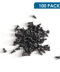 Sweet Little Flathead Phillips Wood Screws With Antiqued Black Finish For No Sweat Assembly On Lumber Garden Gear And Diy Crafts Comes Ready With One Hundred Pieces in a 100 pack.