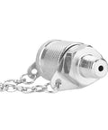 Metal hydraulic test coupling with G1/8 thread and attached chain