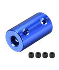 6mm To 7mm Bore Rigid Shaft Coupler With Set Screws In Aluminum Alloy 25mm Length 14mm Outer Diameter Dark Blue 2 Pack Ideal For 3D Printers CNC Machines Stepper Motors DIY Robots And Hobby Projects, blue coupler with set screws