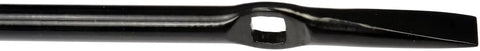 Close-up of black durable steel Spare Tire Jack Handle and Lug Wrench for Dodge Jeep Ram, heavy duty replacement tool detail