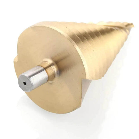 Step Drill Bit Set 6 To 60mm Titanium Coated HSS Cone Drill Bit With Triangular Shank Spiral Groove Pagoda Hole Cutter