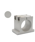 Built Tough CNC Spindle Clamping Bracket For 65Mm And 80Mm Motors Premium Aluminum Alloy Design visible from the side with circular hole.