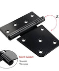 3.5 Inch Heavy Duty Gate Hinge Set For Fence And Door Applications Black Wrought Iron Rustproof Hinges With Stainless Steel Screws