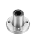 LM8UU Round Flange Linear Ball Bearing Bushing 8 mm Bore Shop Grade Chrome Steel with dual rubber seals for CNC use.