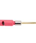 Power Assisted Electric Wire Stripper For 2.5mm Cable, high carbon steel tool with a pink handle for quick wire insulation removal.