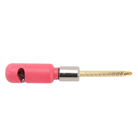 Power Assisted Electric Wire Stripper For 2.5mm Cable, high carbon steel tool with a pink handle for quick wire insulation removal.
