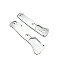 Honeycomb Aluminum Knife Scales For Benchmade Bugout 535 Folding Knife Slick Machined 6061 Aluminum Anodized Silver Finish OEM Hardware Compatible Titanium Screw Kit Ready Scales Only showing anodized silver finish