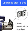 Upgraded Steel Blade on Heavy Duty Portable Electric Rebar Cutter Workhorse With Raw 3000 Watt Copper Motor for smooth cutting.