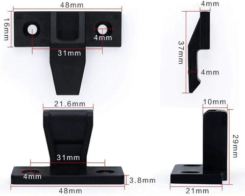Hella Durable Plastic Clamps For Quick Panel Mounting Super Smooth Weekend Build No Sweat Frame Hardware With Corrosion Resistant Bolts, 48mm size, heavy-duty.