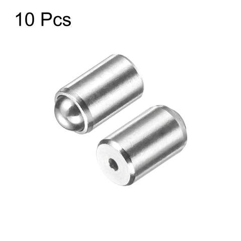 Top Shelf Heavy Duty Stainless Steel Ball Plungers 10 Pack 2Mm X 3Mm 8N Force Positioning Pins for furniture and machinery, showing two plungers.