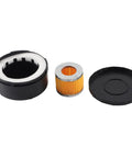 Disassembled view of Two Pack Air Compressor Filter Silencer Quiet Inlet for Screw and Piston Compressors Easy Install Three Quarter Inch Thread