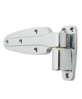 Reversible Cam Rise Hinge With One And A Quarter Inch Offset, Self Closing Door Hardware, Smooth Nylon Cam For Easy Open, silver finish