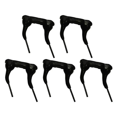 Five Pack Heavy Duty Rubber Mount Hay Rake Teeth For Tedders Replacement Double Wire Set With 6.5 Inch Center To Center Spacing