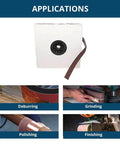 Applications of One And A Half Inch By One Hundred Fifty Foot Emery Cloth Sandpaper Shop Roll for sanding and polishing.