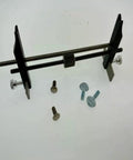 Pro Grade Clock Repair Tool Set With Plate Spreader And Pivot Tool Hardware with mounting screws displayed on a white background