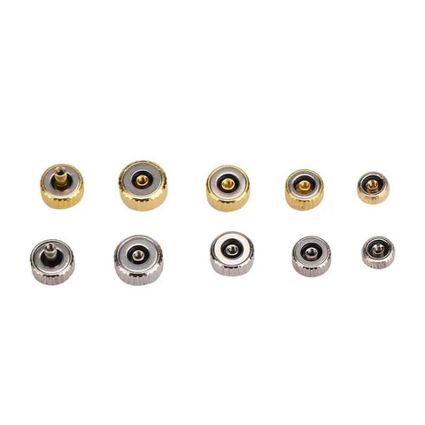 Watch Crown Parts Kit Waterproof Assorted Sizes 3.5mm to 7.5mm DIY Friendly Repair Kit for Quartz Watches Pro Grade Tool Set
