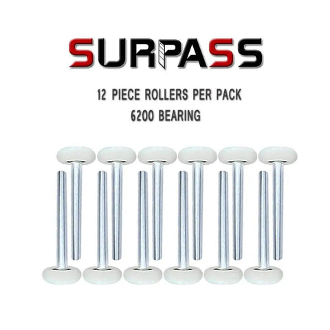Garage Door Hardware Kit With Nylon Rollers Rust Resistant Hinges And Top Brackets 8 Foot Height Wire Rope System For Durable Low Maintenance Garage Door Replacement nylon rollers in pack
