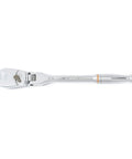 Two Piece 1/4 And 3/8 Inch Drive Ratchet Set With 90 Tooth Full Polish Flex Head on white background