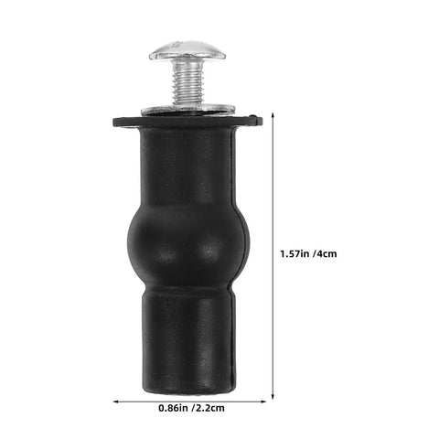 8 Piece Toilet Seat Mounting Kit With Expanding Screws Rubber Washers And Nuts For Metal Mounting Hardware DIY Friendly Tool Free Installation Black Universal Fit Secure And Stable Fixation, 1.57in black expanding screw