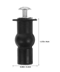 No Slip Rubber Toilet Seat Bolts Screws Kit For Quick Replacement And Wobble Proof Secure Bathroom Upgrade With Durable Metal Fasteners And Rubber Washers Easy Install For Home Improvement, black rubber bolt 1.57in x 0.86in