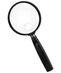10X Handheld Reading Magnifier With 75mm Shatterproof Lens Non Slip Handle Ideal For Close Work Senior Reading Hobbyists