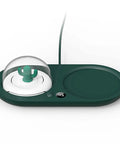 Smart Cup Warmer Heating Pad With Adjustable Temperature Controls, green finish, compact design for home office desk.